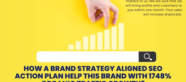 How a brand strategy aligned SEO Action Plan help this brand with 1748% Organic Traffic Growth?